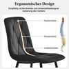 Sechseckiger Esstisch 115.5×100 cm mit 4 Samtstühlen, modernes Esszimmer-Set, ergonomisch, MDF Tischplatte, Metallgestell Bild 5