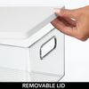 Aufbewahrungsbox Organizer Box mit Deckel mDesign stapelbar 4er Set Transparent Bild 5