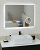 LED-Badezimmer-Spiegel MONTARON 80 cm 60 cm Silber Bild 3