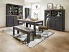 Highboard mit LED 'YASE' Vitrine in graphit und Artisan Eiche Bild 4