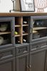 Highboard mit LED 'YASE' Vitrine in graphit und Artisan Eiche Bild 3
