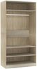 vidaXL '800228' Kleiderschrank, Spanplatte, Sonoma-Eiche, 100 × 50 × 200 cm Bild 2