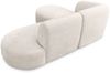 Ecksofa Designersofa BABETTE in Stoff Lins Hellbraun Ottomane Links Bild 2