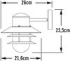 2er-Set Wandleuchten MODENA galvanisierter Stahl, E27-Sockel, Höhe 24 cm, IP44 Bild 4