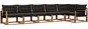 vidaXL Outdoor-Sofagarnitur mit Kissen 6 pcs Natürlich und Schwarz 3369511 Bild 2