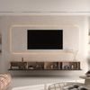 Planetmöbel TV-Schrank, Fernsehtisch 280 cm lang, TV-Board hängend oder stehend, Fernsehschrank für Wohnzimmer, 2X TV Möbel 37,8 x 140 x 32,5 cm, Gold Eiche schwarz charcoal Bild 4