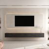 Planetmöbel TV-Schrank, Fernsehtisch 280 cm lang, TV-Board hängend oder stehend, Fernsehschrank für Wohnzimmer, 2X TV Möbel 37,8 x 140 x 32,5 cm, Gold Eiche schwarz charcoal Bild 3