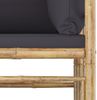 vidaXL 5-tlg. Garten-Lounge-Set mit Dunkelgrauen Kissen Bambus 3058194 Bild 4