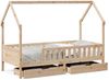 vidaXL Kinderbett mit Schubladen 90x190 cm Massivholz Kiefer 3302038 Bild 2