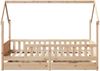 vidaXL Kinderbett mit Schubladen 90x190 cm Massivholz Kiefer 3302038 Bild 4