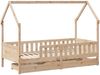 vidaXL Kinderbett mit Schubladen 90x190 cm Massivholz Kiefer 3302038 Bild 3