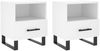 vidaXL Nachttische 2 Stk. Weiß 40x35x47,5 cm Holzwerkstoff 827485 Bild 2