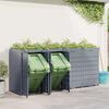 vidaXL Wagenmüllbehälter für 4 Behälter Hellgrau 272 x 77,5 x 121,5 cm 3394750 Bild 4
