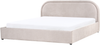 Bett mit Stauraum QUILLIEN Chenillegewebe Taupe 180 x 200 cm Bild 4