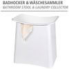 WENKO WING Badhocker, Weiß, mit herausnehmbaren Wäschesack Bild 2