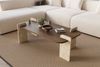 Modern Coffee Table, Walnut & Travertine, 120 x 60 x 35 cm | 100% Melamine Coated Chipboard | Stylish & Functional Design, Easy Assembly Bild 2