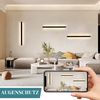 ZMH 2ER Wandlampe led Wandleuchte innen - Modern 60CM 21W Flur Up Down Warmweiß Flurlampe Wohnzimmerlampe Schwarze Bettlampe Wandbeleuchtung für Treppenhaus Wohnzimmer Kinderzimmer Schlafzimmer Bild 2
