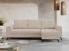 Ecksofa Wohnzimmer aus Cordstoff mit Schlaffunktion - HUGO-lin - Beige Velours Bild 2