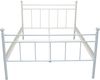 Metallbett 140x200 Weiß – stabiles Bettgestell, pulverbeschichtet, modern, ohne Lattenrost Bild 2
