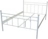 Metallbett 140x200 Weiß – stabiles Bettgestell, pulverbeschichtet, modern, ohne Lattenrost Bild 3
