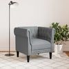 vidaXL Chesterfield-Sessel Hellgrau Stoff 372538 Bild 3