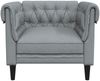 vidaXL Chesterfield-Sessel Hellgrau Stoff 372538 Bild 4