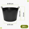 Garronda Allzweckkorb Flexibler Kunststoffkübel für Garten, Haushalt, Wäschekorb GD-0181 Bild 2