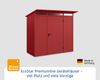 Hörmann Ecostar Metall-Gerätehaus Trend mit Pultdach Typ 1, 108x238 cm , purpurrot, 2,6 m²,1-flüglige Tür Bild 2