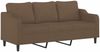 vidaXL 3-Sitzer-Sofa mit Hocker Braun 180 cm Stoff 3201138 Bild 4