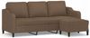 vidaXL 3-Sitzer-Sofa mit Hocker Braun 180 cm Stoff 3201138 Bild 2