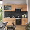 Küchenzeile Fame-Line Goldkraft Eiche/Anthrazit 240 cm ohne Arbeitsplatte Vicco Bild 4