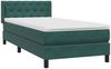 vidaXL Boxspringbett mit Matratze Dunkelgrün 80x220 cm Samt 3318390 Bild 2