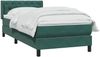 vidaXL Boxspringbett mit Matratze Dunkelgrün 80x220 cm Samt 3318390 Bild 4