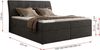 Boxspringbett DAGOS 140 x 200 cm mit Kopfteil, Lattenrost und Stauraum – Doppelbett mit Matratze & Topper Visco , stabile Konstruktion, Bettkasten, modernes Design - Dunkelgrau Velvet - H3 Bild 5