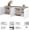 OTTO home Sideboard Modo, Breite 200 cm, moderne grifflose Kommode 4Türen, Anrichte mit viel Stauraum, Einlegeböden verstellbar Bild 3