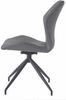 byLIVING Esszimmerstuhl 2er Set IMKE / Kunstleder grau / Gestell Metall schwarz / Sitzschale 360° drehbar / Esszimmerstuhl / Diamanten-Steppung / B 52, H 90,5, T 62 cm Bild 2
