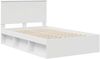 vidaXL Bettrahmen mit Kopfteil Weiß 120 x 200 cm Massives Kiefernholz 3411028 Bild 4