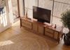 TV-Board Mango/Seegras 200x40x50 hellbraun lackiert MIZUMI #108 Bild 3