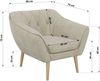 Polstersessel PIRS 1 skandinavischer Design 1-Sitzer, Sessel mit Wellenfederung, Buche Füße, Einzelsessel, Hoher Sitzkomfort - Beige Velvet Bild 5