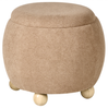 Pouf mit Stauraum ANNABELLA Bouclé Hellbraun Bild 4