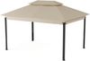 Blumfeldt Grandezza Cortina Pavillon 3x4 – Stahlrahmen, Aufrollbare Seitenteile, Wetterfest & UV-Schutz, Gartenpavillon Beige Bild 4