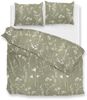 Zo! Home Flanell Bettwäsche 135x200 Yarrow Green Gräser Halme Bild 2