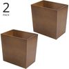Stilvoller Abfalleimer Mülleimer mDesign Bambus-Optik Holzfaser 2er Set braun Bild 4