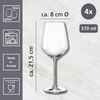 Ritzenhoff & Breker Weißweinglas Rumba, 4-tlg, Glas, 4er Set, je 370 ml Bild 3