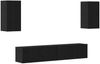 vidaXL TV-Schrankset 4 pcs Schwarz Eichen-Optik Holzwerkstoff 3393238 Bild 2