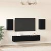 vidaXL TV-Schrankset 4 pcs Schwarz Eichen-Optik Holzwerkstoff 3393238 Bild 4