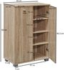 Kadima Design Schuhschrank-Kommode für bis zu 12 Paar Schuhe, 2 Türen, 3 Einlegeböden. Beige, 60x35x90 cm Bild 4
