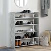 vidaXL Schuhregal Betongrau 80x25x100 cm Holzwerkstoff 859899 Bild 3