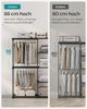 SONGMICS Kleiderschrank offen, freistehende Garderobe, Standregal, Kleiderständer mit Kleiderstangen, Garderobenständer, Ankleidezimmer, Schlafzimmer, 43 x 124 x 182 cm, schwarz RYGDE026B02 Bild 3
