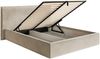 Selsey 'Softie ' Polsterbett 160×200 mit Bettkasten und Lattenrost, Velours, beige Bild 4